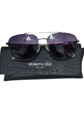 Kenneth Cole Men’s Aviator Sunglasses - Purple Gradient Lenses
